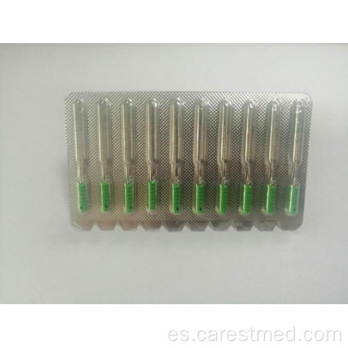 Brochas de púas dentales desechables con mango de plástico 21 mm 25 mm 0-6 #